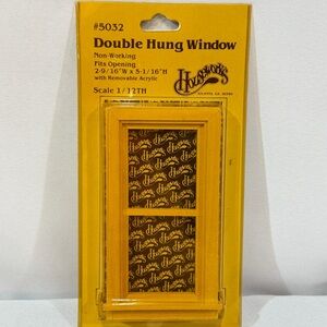 Dollhouse Double Hung Window 1:12 Stationary 2 9/16 X 5 1/16 Hole Houseworks NOS